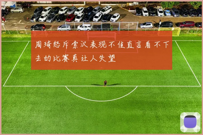 周琦怒斥索汉表现不佳直言看不下去的比赛真让人失望